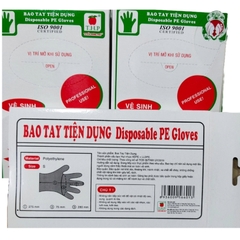 Hộp Bao tay xốp tiện dụng THP trong suốt an toàn vệ sinh thực phẩm -Hộp 100 cái
