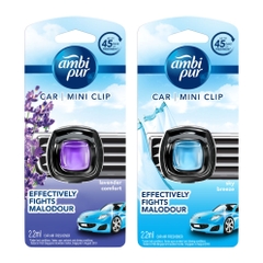 AMBI PUR Nước Hoa Xe Hơi Kẹp Cửa Gió Ô Tô Loại Bỏ & Ngăn 5 Mùi Hôi Hộp 2.2ml