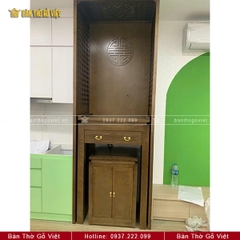Bàn Thờ Đứng Gỗ Sồi Hiện Đại 81x61 GV-TD001