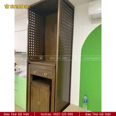 Bàn Thờ Đứng Gỗ Sồi Hiện Đại 81x61 GV-TD001
