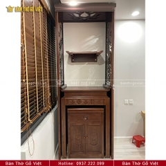 Bàn Thờ Đứng Gỗ Sồi Chung Cư Đơn Giản 89x61 GV-TD003