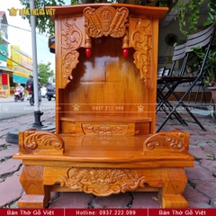 Bàn Thờ Thần Tài Ông Địa Ngang Chân Quỳ GV-TT401