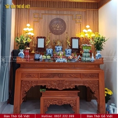 Án Gian Gỗ Hương Đá Đẹp 153x69x127 GV-TD022
