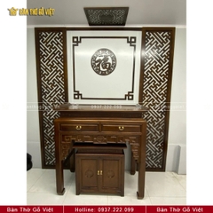 Bàn Thờ Chung Cư Gỗ Sồi Đơn Giản 127x69x127 GV-TD030