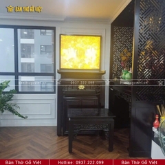 Bàn Thờ Chung Cư Gỗ Sồi Hoa Sen 89x61x127 GV-TD024