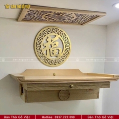 Bàn Thờ Treo Tường 89x48 Gỗ Sồi Đẹp GV-TR116