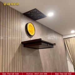 Bàn Thờ Treo Tường Gia Tiên Gỗ Hương Đá 89x48cm GV-TR117