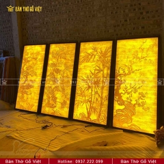 Bộ Tranh Trúc Chỉ Tùng Cúc Trúc Mai  GV-TC104