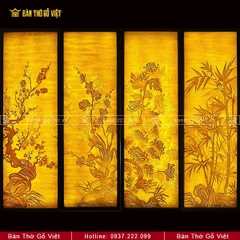 Bộ Tranh Trúc Chỉ Tùng Cúc Trúc Mai  GV-TC104