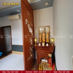 CNC Vách Ngăn Phòng Thờ Hoa Sen GV-VN005