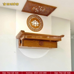 Bàn Thờ Treo Tường Gỗ Gõ Đỏ Tài Lộc 81x48 GV-TR015