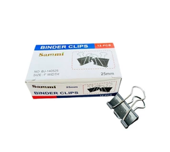 Hộp 12 chiếc kẹp kẹp tài liệu đen Sammi cao cấp, Kẹp buom đen  25mm