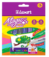 Bút Dạ 6 Màu Đổi Màu Luxor Magic Marker 6104/8BX