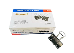 Hộp 12 chiếc kẹp kẹp tài liệu đen Sammi cao cấp, Kẹp buom đen  32mm