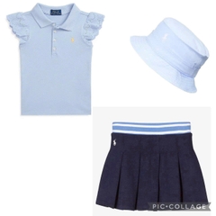 Polo xanh kèm mũ THY