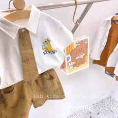 Bộ áo Simba váy nâu HB TỒN
