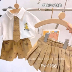 Bộ áo Simba váy nâu HB TỒN