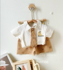 Bộ áo Simba váy nâu HB TỒN