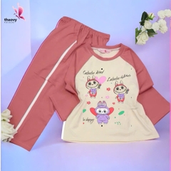 Bộ đồ ngủ pijama tay dài chất Satin mát lạnh đủ size Từ 10kg Đến 55kg - shopThaovy kids