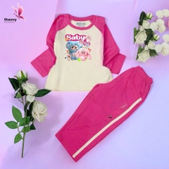 Bộ đồ ngủ pijama tay dài chất cotton mát lạnh đủ size Từ 10kg Đến 55kg - shopThaoanh kids