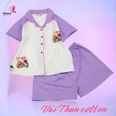 Bộ đồ ngủ pijama tay ngắnchất cotton mát lạnh đủ size Từ 10kg Đến 55kg - shopThaoanh kids