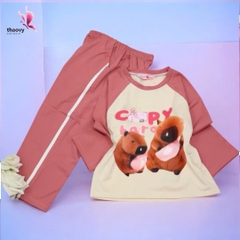Bộ đồ ngủ pijama tay dài chất cotton mát lạnh đủ size Từ 10kg Đến 55kg - shopThaoanh kids