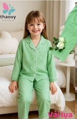 Bộ Pijama lụa 3D bé gái bận siêu mát - Đủ size