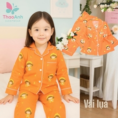 Bộ Pijama lụa 3D bé gái bận siêu mát - Đủ size