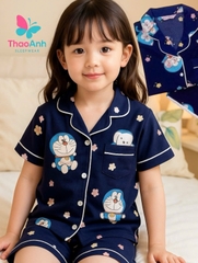 Bộ đồ ngủ bé gái Pijama quần đùi lụa 3D siêu mát - Đủ size