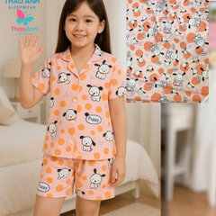 Bộ đùi bận nhà Pijama vải lụa 3D siêu mát cho bé gái - Đủ Size