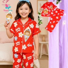 Bộ đồ ngủ trẻ em bận nhà siêu mát - Vải lụa LATIN CAO CẤP CHO BÉ = ĐỦ SIZE