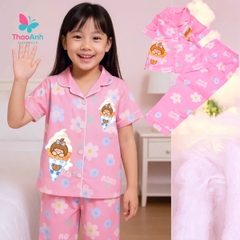 Bộ đồ ngủ trẻ em bận nhà siêu mát - Vải lụa LATIN CAO CẤP CHO BÉ = ĐỦ SIZE