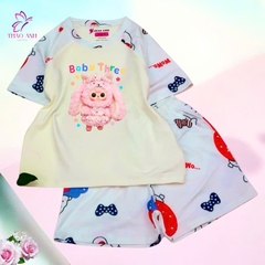 Bộ đồ ngủ pijama tay ngắnchất thunmát lạnh đủ size Từ 10kg Đến 55kg - shopThaoanh kids