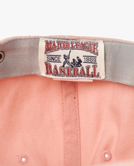 Mũ MLB Jeans Chữ Thêu - Hồng