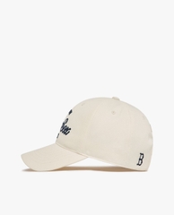Mũ MLB Chữ Thêu - Trắng