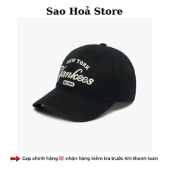 Mũ MLB Chữ Thêu - Đen