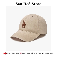 Mũ MLB Jeans Logo Thêu Màu