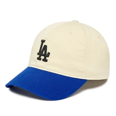 Mũ MLB 2 Màu - Trắng Xanh Dương LA