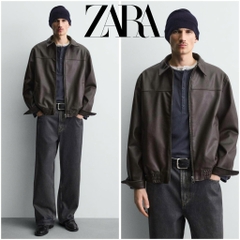 Áo Khoác Da Za Nâu