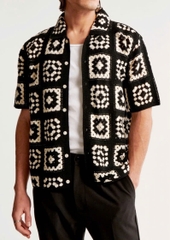 Áo sơ mi móc len hè