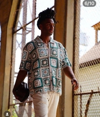 Áo sơ mi móc len hè