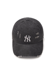 Mũ MLB Jeans Logo Thêu - Xám