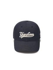 Mũ MLB Jeans Chữ Thêu - Navy