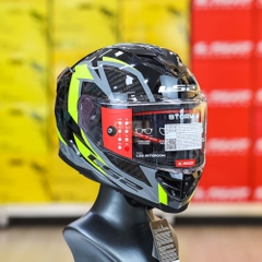 Mũ Fullface 2 Kính LS2 FF818 Storm III Dynamo Đen Vàng Neon 2026