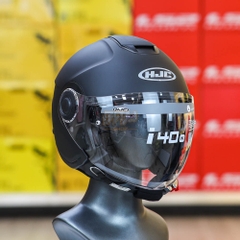 Mũ 3/4 2 Kính HJC I40N Đen Nhám Chuẩn ECE 2206
