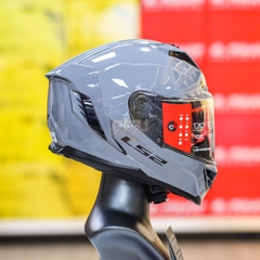 Mũ Fullface 2 Kính LS2 FF818 Storm III Xám Xi Măng Bóng 2026