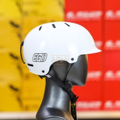 Mũ 1/2 EGO E25 Trắng Bóng Thoáng Khí