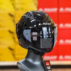 Combo Mũ 3/4 LS2 OF600 2 Kính Đen Bóng Kém Kính Đen Và Đuôi Gió ECE 22.06