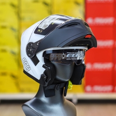 Mũ Lật Hàm EGO E9 2 Kính Trắng Bóng - Giá Rẻ