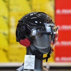 Mũ 1/2 XPEED HH-13II Đen Bóng Có Kính Nhỏ Gọn - Chính Hãng HJC